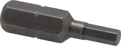 Apex - 1/8" Hex Screwdriver Bit - 1/4" Drive, 1" OAL - Best Tool & Supply