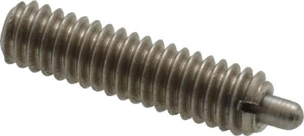 Gibraltar - 8-32, 5/8" Thread Length, 3/32" Plunger Projection, Stainless Steel Threaded Spring Plunger - Best Tool & Supply