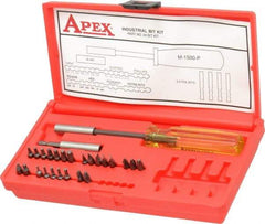 Apex - 26 Piece, 5/64 to 9/64" Hex Driver Set - Phillips, Slotted, Torx, Hex, Square, Pozidriv - Best Tool & Supply