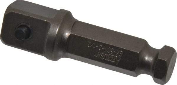 Apex - 1/2" Square Size Hex to Square Extension - 7/16" Hex Drive, 2" OAL - Best Tool & Supply