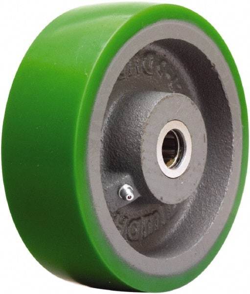 Hamilton - 6 Inch Diameter x 2 Inch Wide, Polyurethane on Cast Iron Caster Wheel - 1,200 Lb. Capacity, 2-1/4 Inch Hub Length, 5/8 Inch Axle Diameter, Straight Roller Bearing - Best Tool & Supply