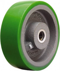 Hamilton - 6 Inch Diameter x 2 Inch Wide, Polyurethane on Cast Iron Caster Wheel - 1,200 Lb. Capacity, 2-1/4 Inch Hub Length, 5/8 Inch Axle Diameter, Straight Roller Bearing - Best Tool & Supply