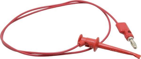 Pomona - Red Electrical Test Equipment Patch Cord - Use with Test Clips - Best Tool & Supply