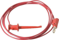 Pomona - Red Electrical Test Equipment Patch Cord - Use with Test Clips - Best Tool & Supply