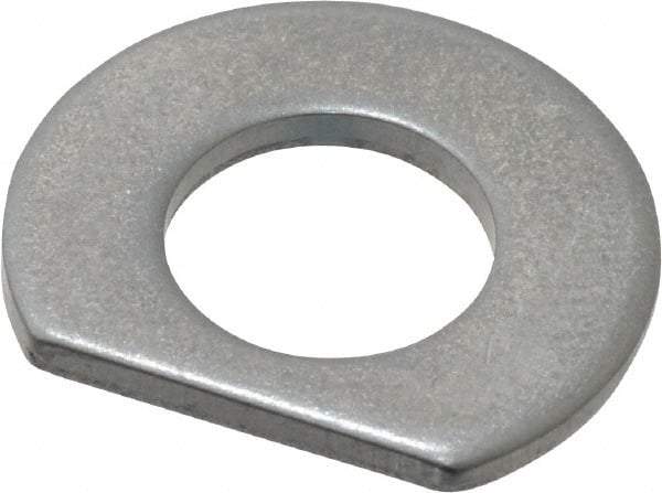 Made in USA - 5/16" Screw Size, 0.343" ID, 1008/1010 Steel Clipped Washer - 0.338 to 0.348" ID, 0.677 to 0.697" OD, 0.055 to 0.065" Thickness, Uncoated - Best Tool & Supply