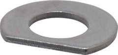 Made in USA - 3/8" Screw Size, 0.444" ID, 1008/1010 Steel Clipped Washer - 0.439 to 0.449" ID, 0.864 to 0.884" OD, 0.055 to 0.065" Thickness, Uncoated - Best Tool & Supply