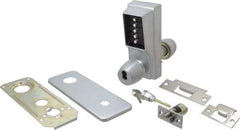 Kaba Access - 1-3/8 to 2-1/4" Door Thickness, Satin Chrome Pushbutton Knob Lockset - 2-3/4" Back Set, 6 or 7 Pin Length Best & Compatible (Core Not Included) Cylinder - Best Tool & Supply