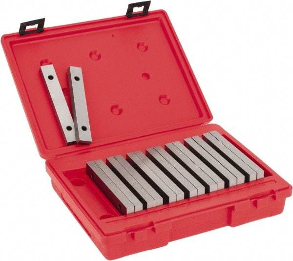 Value Collection - 16 Piece, 6 Inch Long Tool Steel Parallel Set - 7/8 to 1-3/4 Inch High, 1/2 to 1/2 Inch Thick, 55-62 RC Hardness, Sold as 8 Pair - Best Tool & Supply