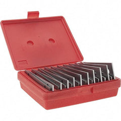 Value Collection - 20 Piece, 6 Inch Long x 1/8 Inch Thick, Alloy Steel Thin Parallel Set - 1/2 to 1-5/8 Inch High, 0.001 Inch Accuracy, 50-54 RC Hardness - Best Tool & Supply