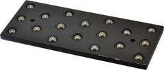 TE-CO - 6" Ball Bearing Parallels - 18 Balls, 1/4" Thick, 2-1/2" Plate Width, 3/8" Ball Diam, Black Oxide - Best Tool & Supply