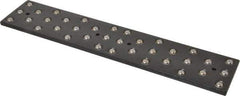 TE-CO - 12" Ball Bearing Parallels - 36 Balls, 1/4" Thick, 2-1/2" Plate Width, 3/8" Ball Diam, Black Oxide - Best Tool & Supply