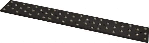 TE-CO - 18" Ball Bearing Parallels - 54 Balls, 1/4" Thick, 2-1/2" Plate Width, 3/8" Ball Diam, Black Oxide - Best Tool & Supply