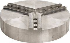 H & R Manufacturing - 11" Chuck Capacity, 1.5mm x 60° Serrated Attachment, Round Soft Lathe Chuck Jaw - 3 Jaws, Aluminum, 1.181" Btw Mount Hole Ctrs, 5" Long x 10" Wide x 2" High, 0.63" Groove, 12mm Fastener - Best Tool & Supply