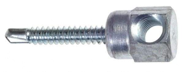 ITW Buildex - 3/8" Zinc-Plated Steel Horizontal (Cross Drilled) Mount Threaded Rod Anchor - 5/8" Diam x 1-1/4" Long, 1,500 Lb Ultimate Pullout, For Use with Steel - Best Tool & Supply