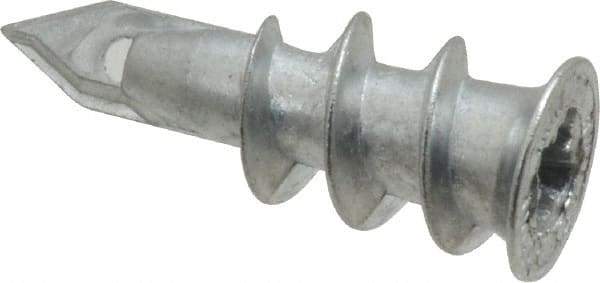 Buildex - #6 to 8 Screw, 7/16" Diam, 1-1/4" Long, 3/8 to 3/4" Thick, Self Drilling Drywall & Hollow Wall Anchor - Zinc Plated, Zinc, Grade 3, Use in Drywall - Best Tool & Supply