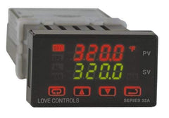 Dwyer - -350 to 4,208°F 1/32 DIN Temperature/Process Control - Dual 4-Digit LCD Display, Fuzzy Logic PID Control, 100-240 VAC/VDC - Best Tool & Supply