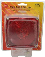 Peterson - 4-1/2" Long x 4-1/2" Wide Red Towing Lights - 12 Volt, Plastic - Best Tool & Supply