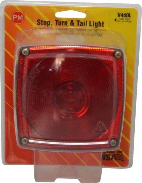 Peterson - 4-1/2" Long x 4-1/2" Wide Red Towing Lights - 12 Volt, Plastic - Best Tool & Supply