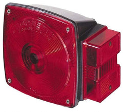 Peterson - 4-1/2" Long x 4-1/2" Wide Red Towing Lights - 12 Volt, Plastic - Best Tool & Supply