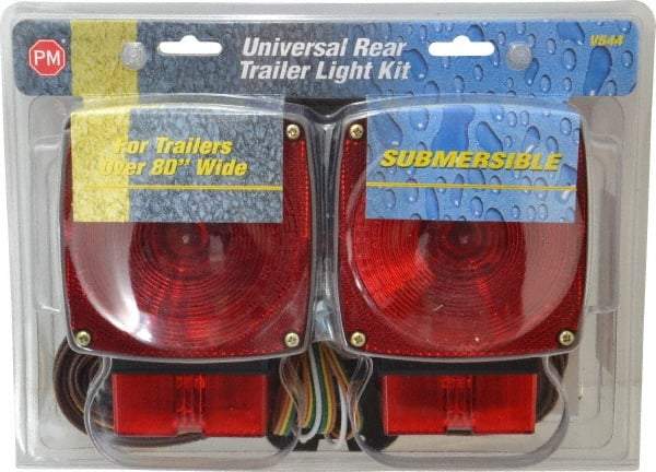 Peterson - 4-1/2" Long x 4-1/2" Wide Red Towing Lights - 12 Volt, Plastic - Best Tool & Supply