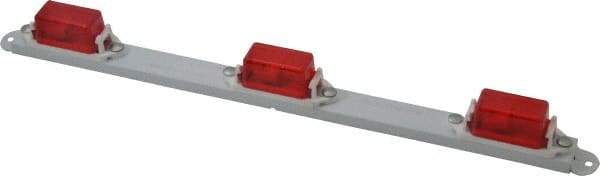 Peterson - 13-1/2" Long x 1" Wide, Red Lens & Reflector - Steel, 12 Volt - Best Tool & Supply