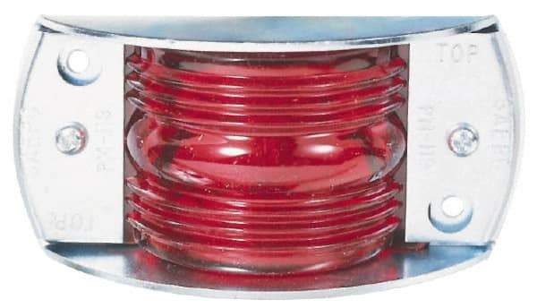 Peterson - 4-1/2" Long x 2-3/16" Wide, Red Lens & Reflector - Steel, 12 Volt - Best Tool & Supply