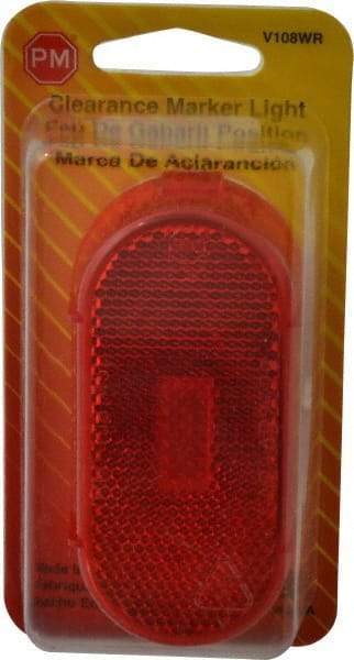 Peterson - 4-1/8" Long x 2" Wide, Red Lens & Reflector - Plastic, 12 Volt - Best Tool & Supply