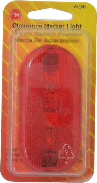 Peterson - 4-1/8" Long x 2" Wide, Red Lens & Reflector - Plastic, 12 Volt - Best Tool & Supply