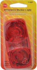 Peterson - 4" Long x 2" Wide, Red Lens & Reflector - Plastic, 12 Volt - Best Tool & Supply