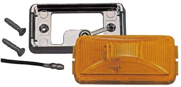 Peterson - 2-1/2" Long x 1-1/4" Wide, Amber Lens & Reflector - Plastic, 12 Volt - Best Tool & Supply