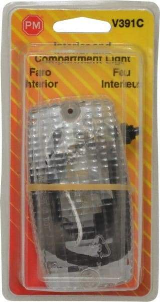 Peterson - 4-9/16" Long x 1-3/4" Wide, Clear Lens & Reflector - Plastic, 12 Volt - Best Tool & Supply