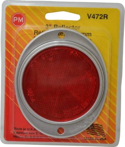 Peterson - 3" Diam, Red Lens & Reflector - Steel - Best Tool & Supply