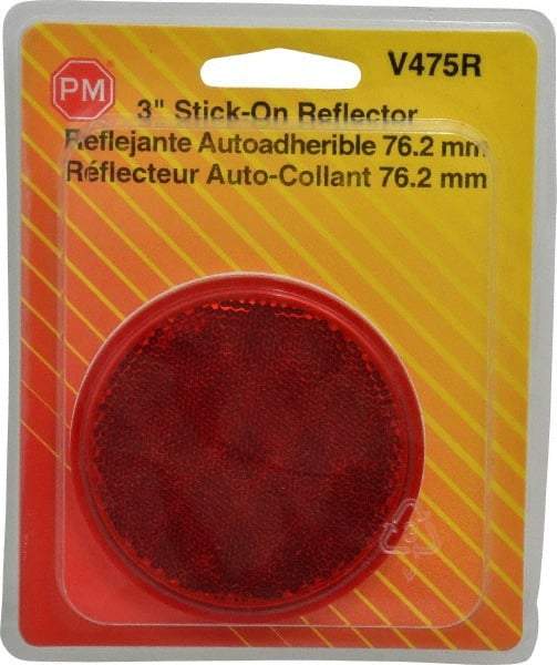 Peterson - 3" Diam, Red Lens & Reflector - Plastic - Best Tool & Supply