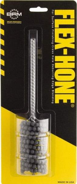 Brush Research Mfg. - 15/16" to 1-1/2" Bore Diam, 60 Grit, Aluminum Oxide Flexible Hone - Coarse, 8" OAL - Best Tool & Supply