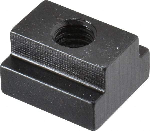 TE-CO - 1/2-13 Blind Tapped T Slot Nut - 11/16" Slot Width, 1-1/8 x 7/16" Base Width x Height, 1-1/4 x 3/4" OAL x Height - Best Tool & Supply