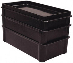 MFG Tray - 150 Lb Load Capacity Black Fiberglass Tote Container - Stacking, 22" Long x 12" Wide x 1.3" High - Best Tool & Supply