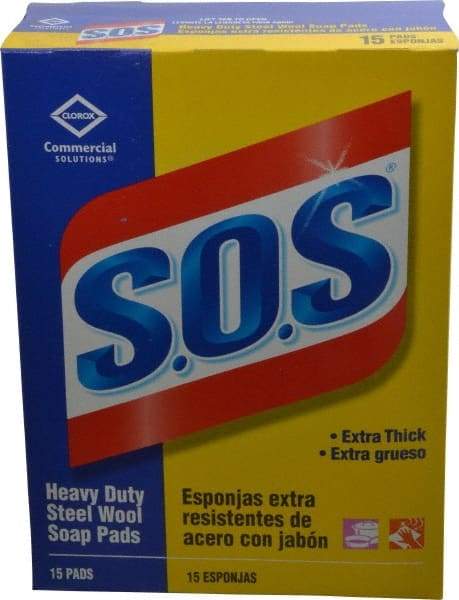 Value Collection - Steel Wool Scouring Soap Pad - Heavy-Duty, Blue/Gray - Best Tool & Supply