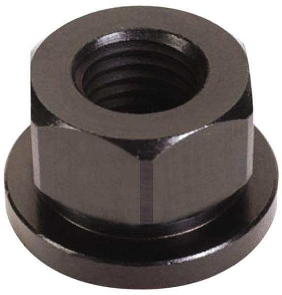 Gibraltar - 7/16-20, 1" Flange Diam, 9/16" High, 3/4" Across Flats, Flange Nut - Grade 12L14 Steel, Black Oxide Finish, 5/32" Flange Height, TCMAI - Best Tool & Supply