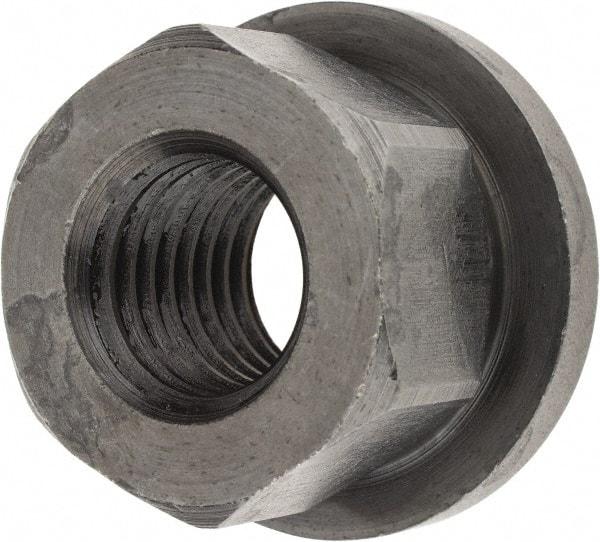 TE-CO - 3/4-10, 1-5/8" Flange Diam, 1" High, 1-1/4" Across Flats, Flange Nut - Grade 12L14 Steel, Black Oxide Finish, 1/4" Flange Height, TCMAI - Best Tool & Supply