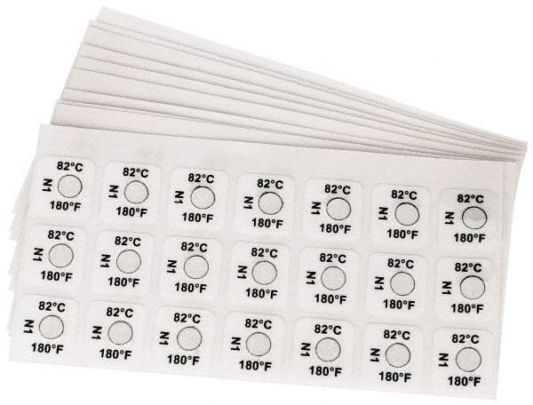 Tempil - 54°C Temp Indicating Label - 1 Rating - Best Tool & Supply