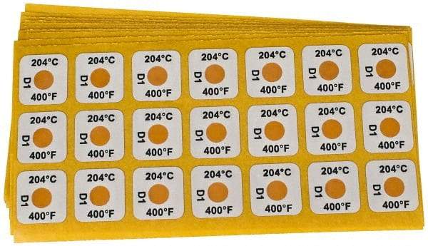 Tempil - 204°C Temp Indicating Label - 1 Rating - Best Tool & Supply