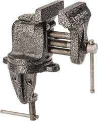 Columbian - 3" Jaw Width x 2-1/2" Jaw Opening Capacity, 2-5/8" Throat Depth, Bench & Pipe Combination Vise - 3/8" Max Pipe Capacity, Swivel Base, Clamp-On Attachment, Cast Iron - Best Tool & Supply