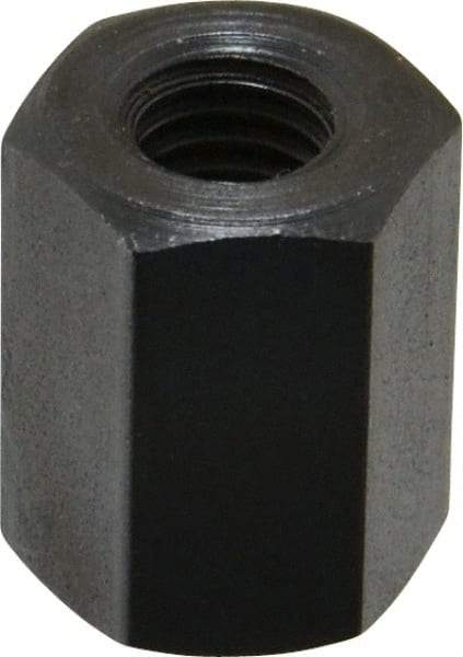 TE-CO - M8x1.25 Metric Coarse, 19mm OAL Steel Standard Coupling Nut - Black Oxide Coated, 14mm Width Across Flats - Best Tool & Supply