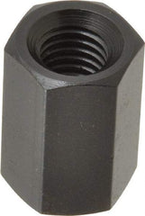 TE-CO - M10x1.50 Metric Coarse, 24mm OAL Steel Standard Coupling Nut - Black Oxide Coated, 16mm Width Across Flats - Best Tool & Supply