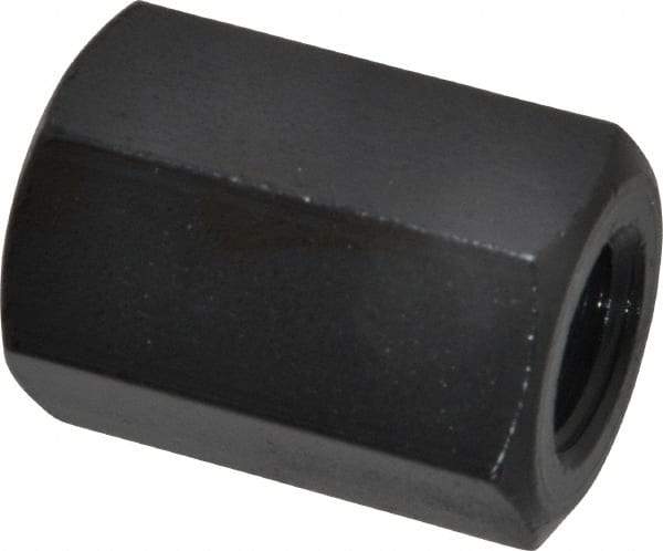 TE-CO - M16x2.00 Metric Coarse, 40mm OAL Steel Standard Coupling Nut - Black Oxide Coated, 27mm Width Across Flats - Best Tool & Supply