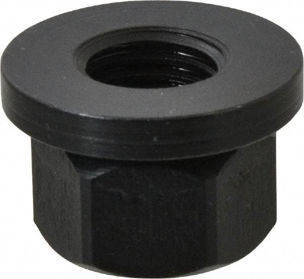 TE-CO - M16x2.00, 33mm Flange Diam, 21mm High, 24mm Across Flats, Flange Nut - Grade 12L14 Steel, Black Oxide Finish, 5" Flange Height, TCMAI - Best Tool & Supply