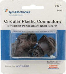 Tyco/Amp - Panel Mount Plug and Receptacle Kit - 11 to 4 AWG Compatible Wire Size - Best Tool & Supply