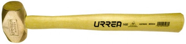 Urrea - 3-3/8 Lb Head Brass Head Striking Tool - Exact Industrial Supply