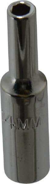 Proto - 1/4" Drive, Deep Hand Socket - 6 Points, 1-15/16" OAL, Chrome Finish - Best Tool & Supply