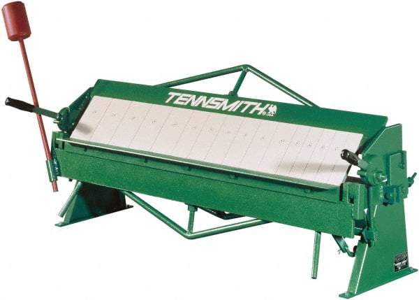 Tennsmith - 48-1/4 Inch Bending Length, Bench Machine Box and Pan Brake - 61 Inch Wide, 22 Inch Deep, 31 Inch High - Best Tool & Supply